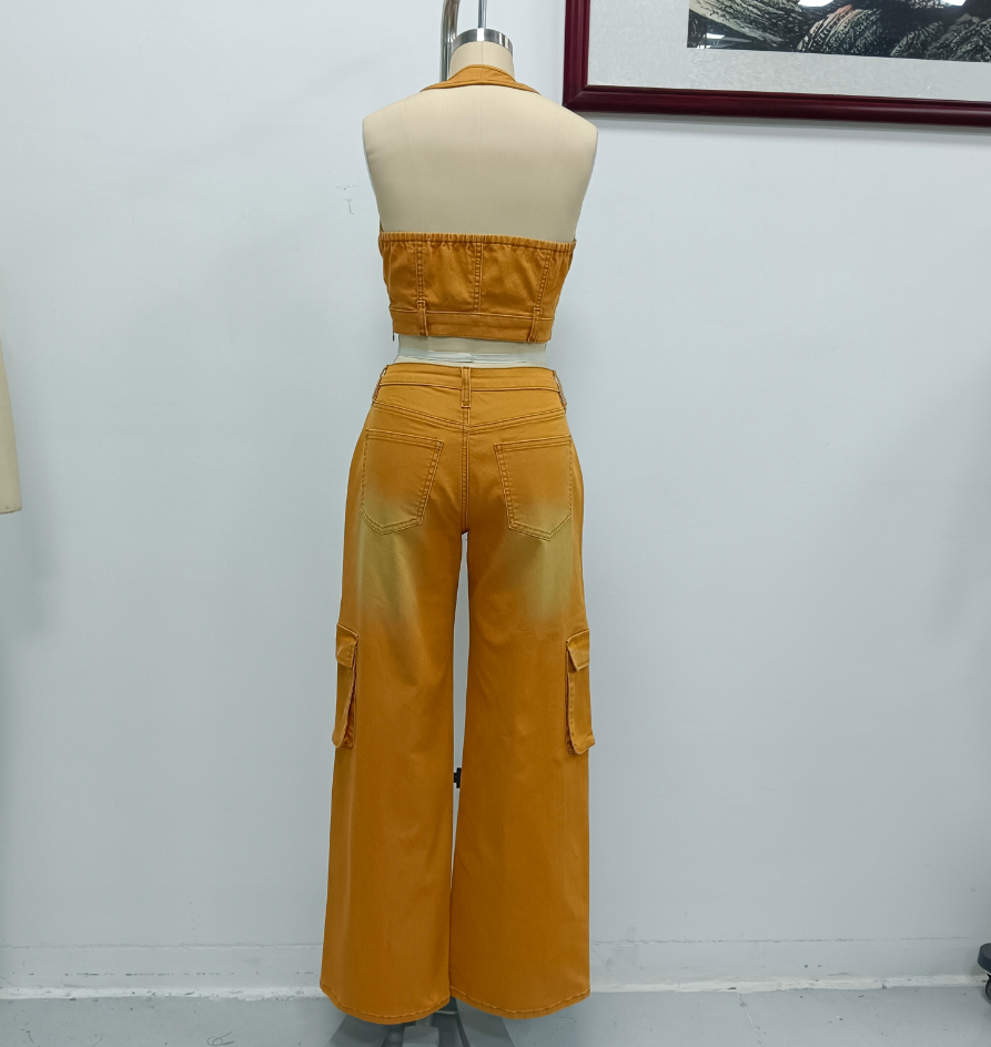 ZF2551 Strapless Top + Trousers Set