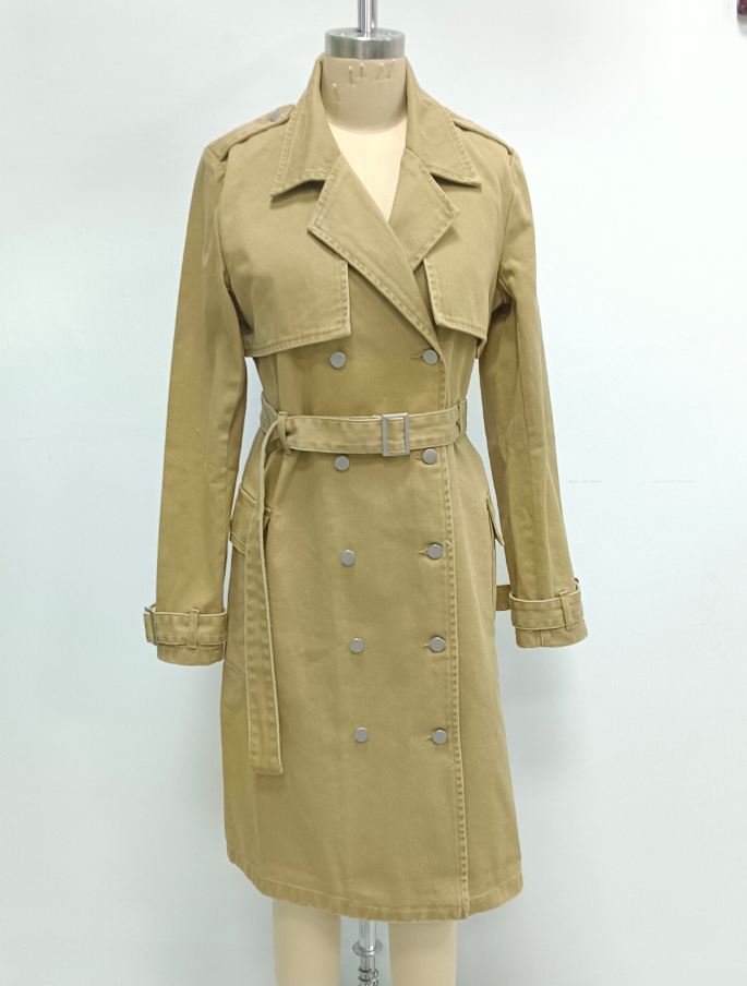 Long coat, khaki color, ZF2539