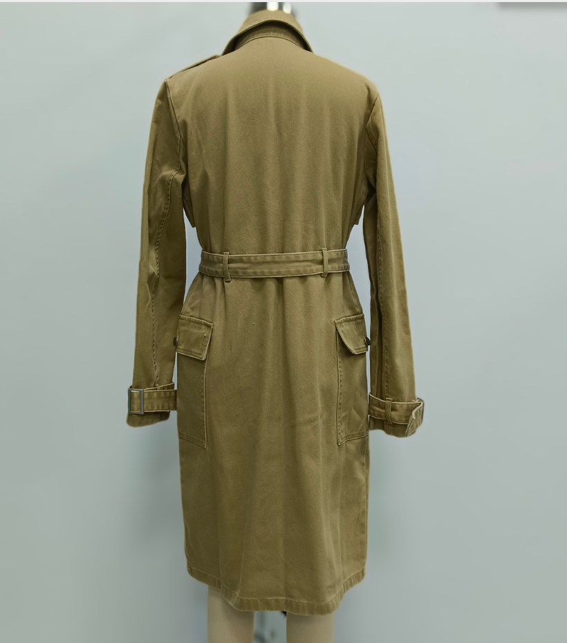Long coat, khaki color, ZF2539
