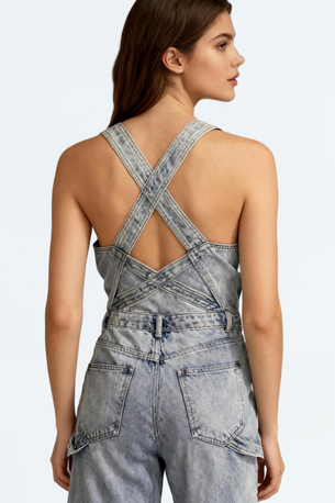 Vintage Wash Flared Jeans - 70s Inspired High-Waisted Fit