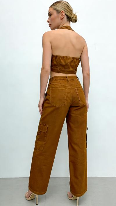 ZF2551-1 Strapless Top and Pants Set