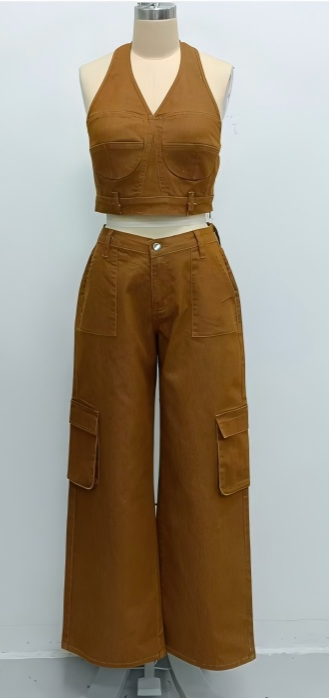 ZF2551-1 Strapless Top and Pants Set